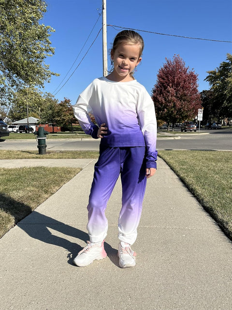 Arshiner Girls 2 Piece Outfits Tie Dye Sweatsuits Set