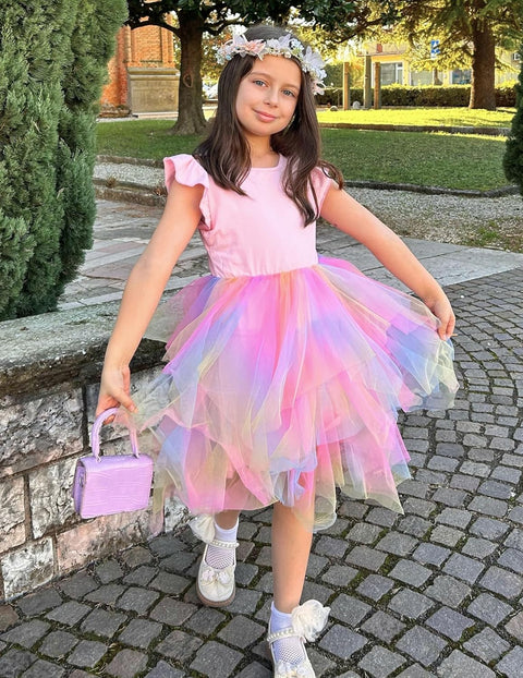 Arshiner Toddler Tutu Dress Girls Irregular Princess Formal Dresses