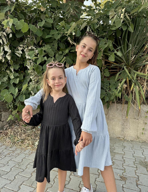 Arshiner Girls Dresses Lantern Long Sleeve Casual Dress