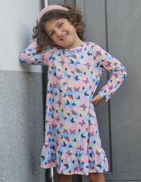 Arshiner Girls' Sleepwear Long Sleeve Cute Nightie Pajama Dress