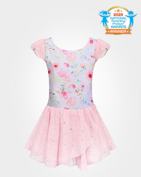 Arshiner Girls Ruffle Sleeve Ballet Dance Dress Tutu Skirted Leotard