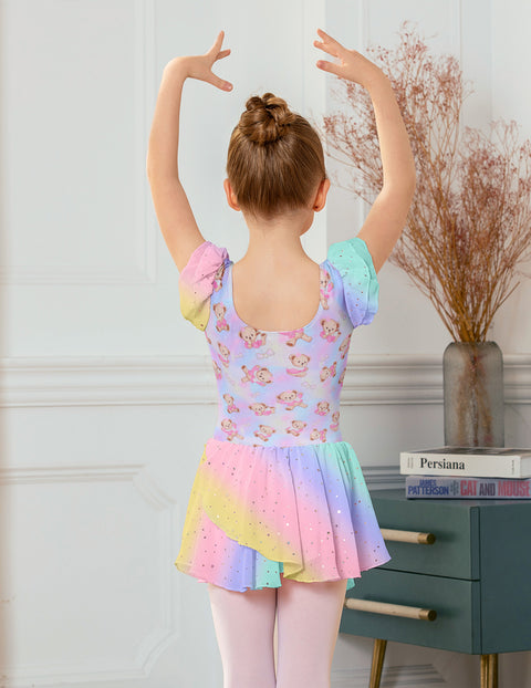Arshiner Girls Ruffle Sleeve Ballet Dance Dress