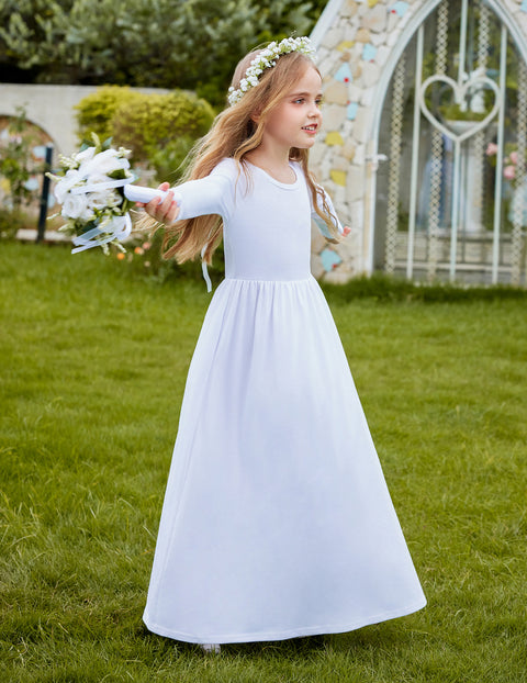 Arshiner Girls Maxi Dress Long Sleeve Casual Dress