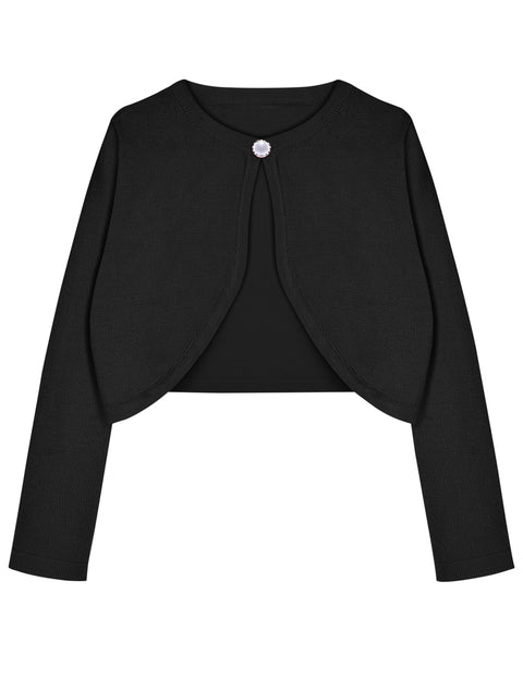 Arshiner Girls Open Front Shrug Cardigan Kids Knit Bolero
