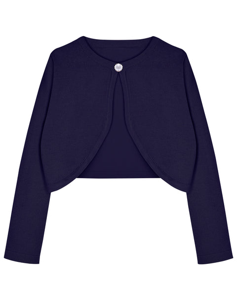 Arshiner Girls Open Front Shrug Cardigan Kids Knit Bolero