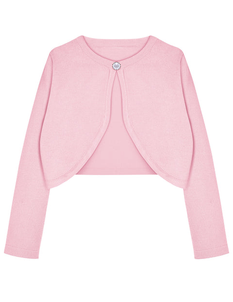 Arshiner Girls Open Front Shrug Cardigan Kids Knit Bolero