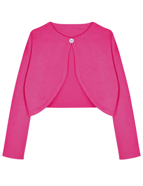 Arshiner Girls Open Front Shrug Cardigan Kids Knit Bolero