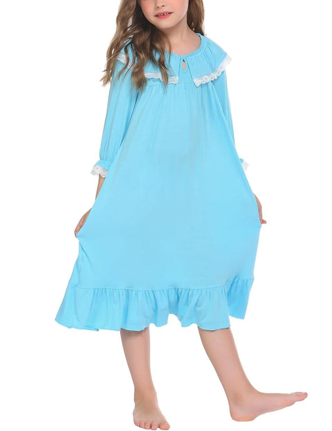 Girl's Soft Princess Nightgowns Sleep Shirt Dress