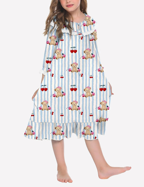 Girl's Soft Princess Nightgowns Sleep Shirt Dress