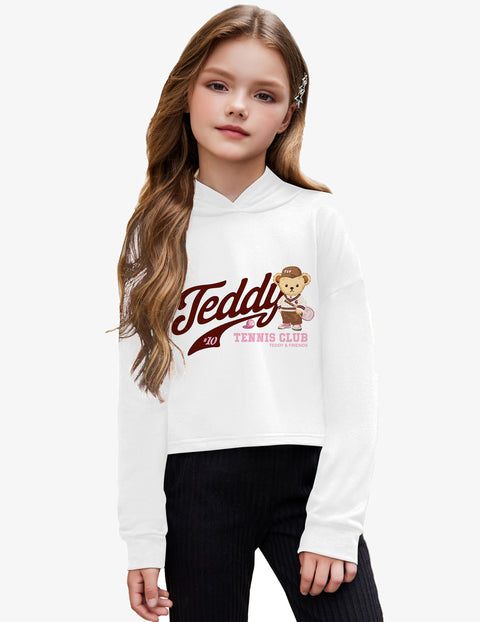 Arshiner Girls Crop Tops Tie-Dye Hoodies Kids Long Sleeve Sweatshirts