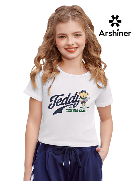 Arshiner Girls Crop Tops Short Sleeve Tie Dye T Shirt