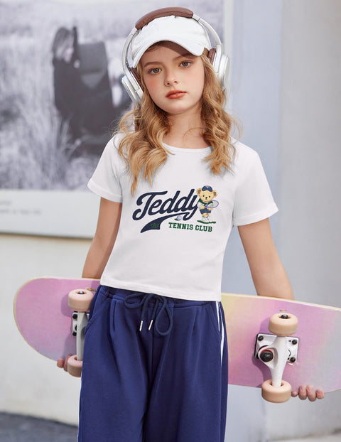 Arshiner Girls Crop Tops Short Sleeve Tie Dye T Shirt