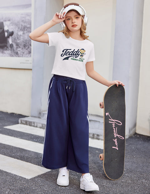 Arshiner Girls Crop Tops Short Sleeve Tie Dye T Shirt