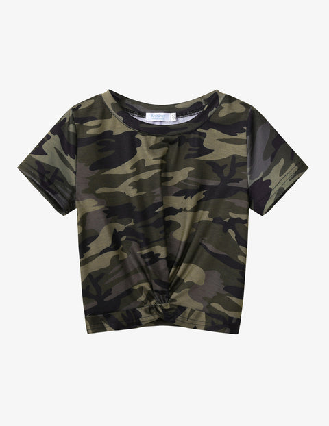 Arshiner Girls Casual Tie Dye Short-Sleeve T-Shirt