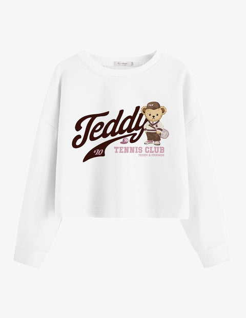 Arshiner Girls Crop Tops Kids Long Sleeve Pullover Sweatshirts