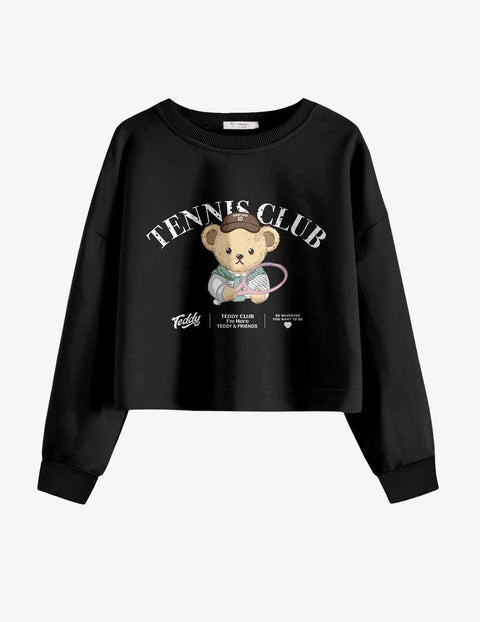 Arshiner Girls Crop Tops Kids Long Sleeve Pullover Sweatshirts