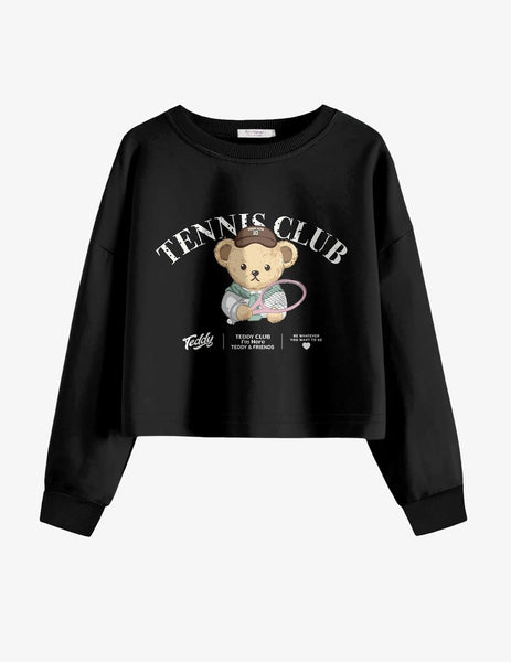 Arshiner Girls Crop Tops Kids Long Sleeve Pullover Sweatshirts