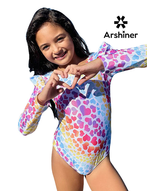Arshiner Girls Gymnastics Leotards Ruffle Ballet Unitard Dancewear