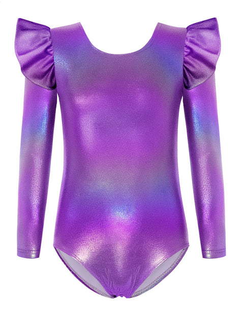 Arshiner Girls Gymnastics Leotards Ruffle Ballet Unitard Dancewear