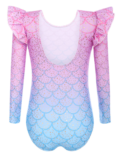 Arshiner Girls Gymnastics Leotards Ruffle Ballet Unitard Dancewear