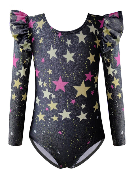 Arshiner Girls Gymnastics Leotards Ruffle Ballet Unitard Dancewear