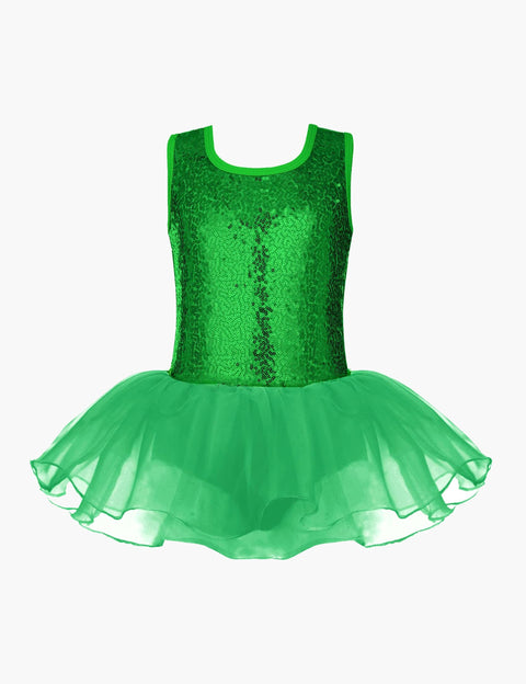 Arshiner Girls Dance Tutu Dress Sparkly Sequin Ballet Cross Back Dresses