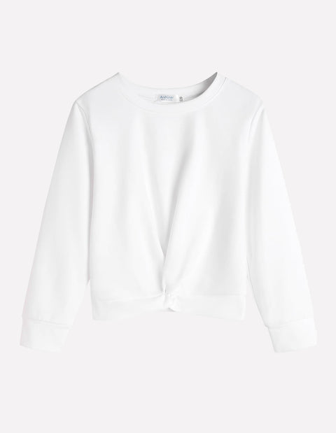Arshiner Girls Casual Twist Front Lightweight Sweatshirt