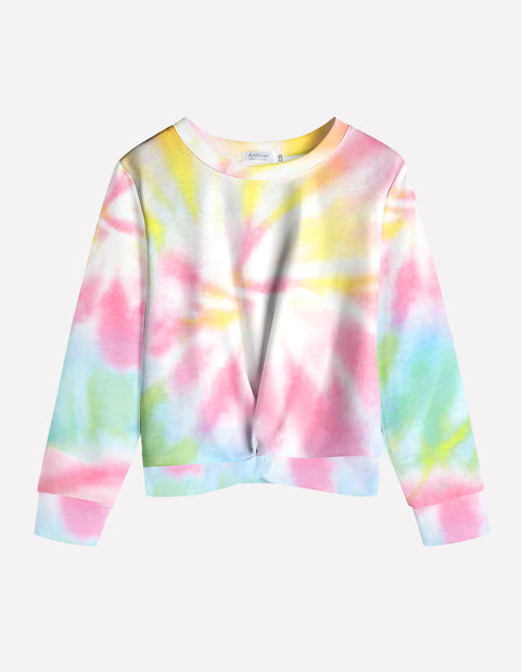 Arshiner Girls Casual Twist Front Lightweight Sweatshirt