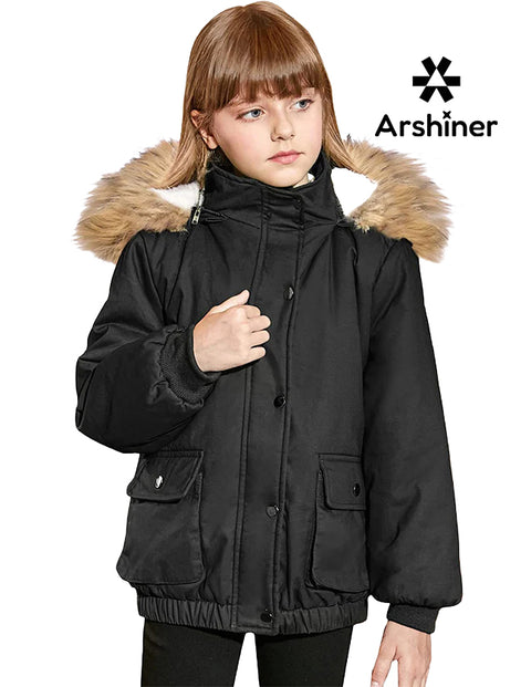 Arshiner Kids Girls Winter Coats Warm Thick Padded Hooded