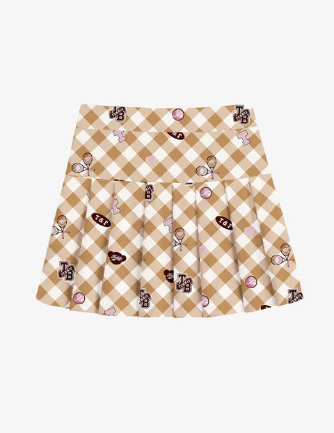 Arshiner Girl's Tennis Skirts with Shorts Athletic Pleated Skirt