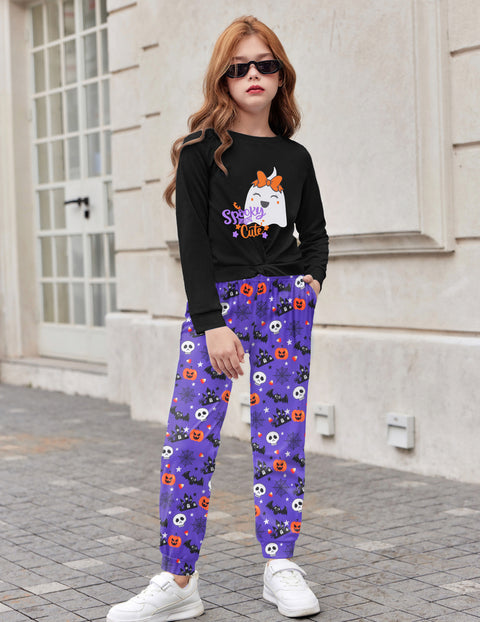 Arshiner Girls 2 Piece Outfits Fashion Twist Front Tracksuit Jogger set