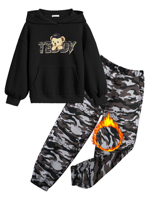 Arshiner Girls 2 Piece Hoodie Sets Oversized Sweatshirt and Baggy