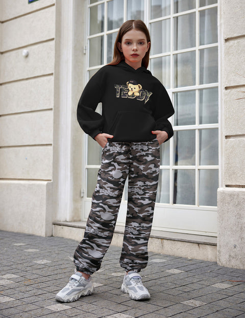 Arshiner Girls 2 Piece Hoodie Sets Oversized Sweatshirt and Baggy