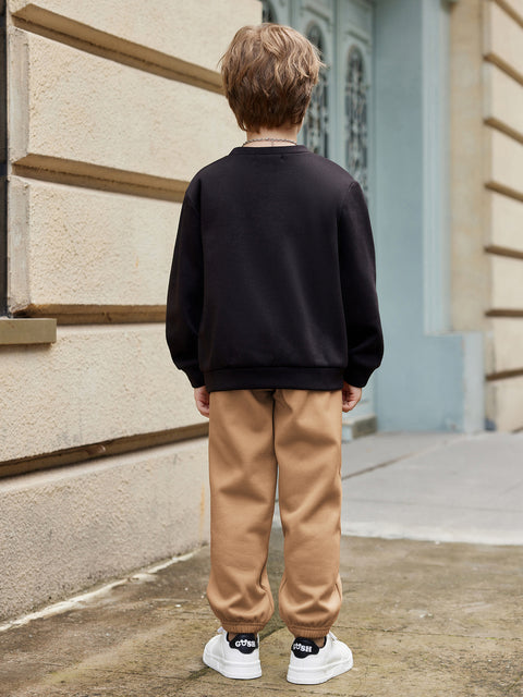 Arshiner Boys Fleece Colorblock Sweatshirt & Pants Outfit Set (2T - 7-8)