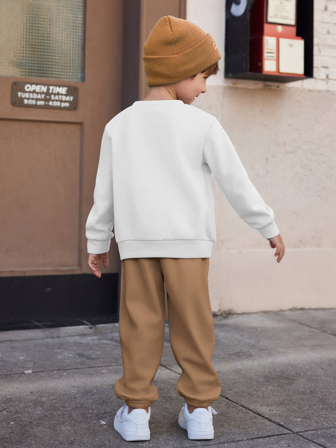 Arshiner Boys Fleece Colorblock Sweatshirt & Pants Outfit Set (2T - 7-8)