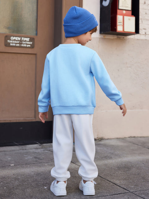 Arshiner Boys Fleece Colorblock Sweatshirt & Pants Outfit Set (2T - 7-8)
