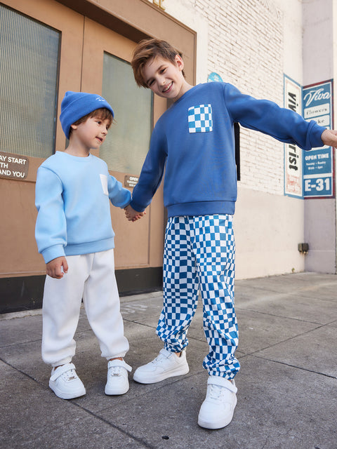 Arshiner Boys Fleece Colorblock Sweatshirt & Pants Outfit Set (2T - 7-8)