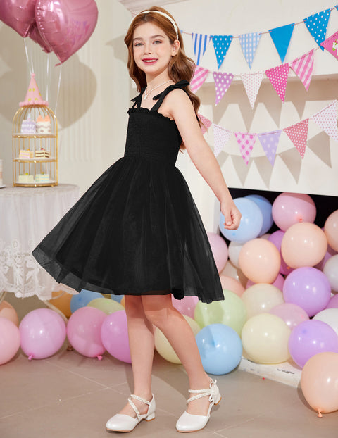 Arshiner Toddler Girl Tutu Dress Summer Bow-Tie Straps Dresses