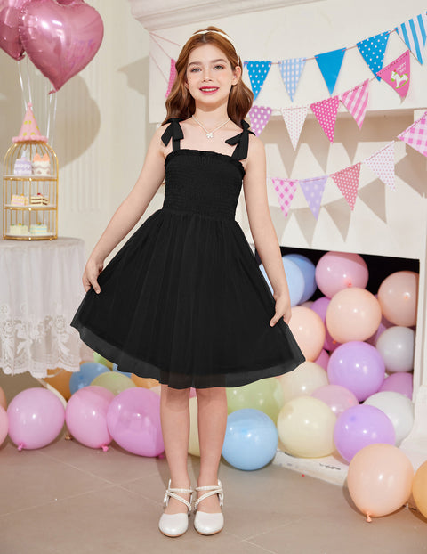 Arshiner Toddler Girl Tutu Dress Summer Bow-Tie Straps Dresses