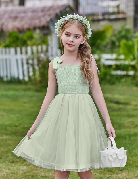 Arshiner Toddler Girl Tutu Dress Summer Bow-Tie Straps Dresses