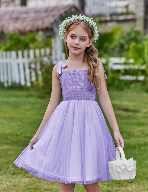 Arshiner Toddler Girl Tutu Dress Summer Bow-Tie Straps Dresses