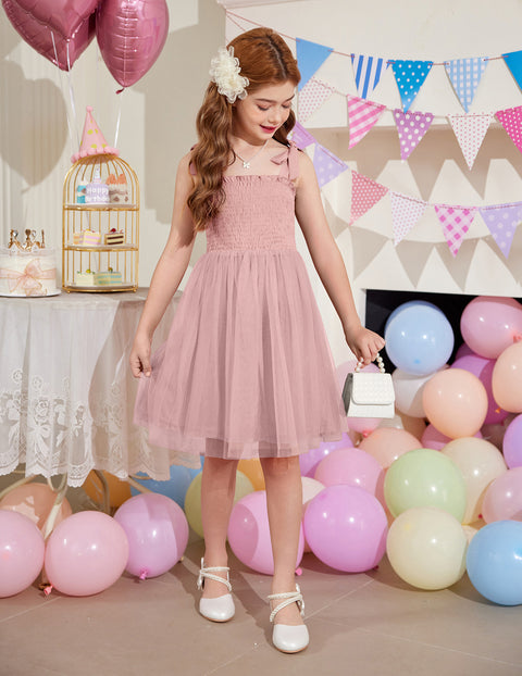 Arshiner Toddler Girl Tutu Dress Summer Bow-Tie Straps Dresses