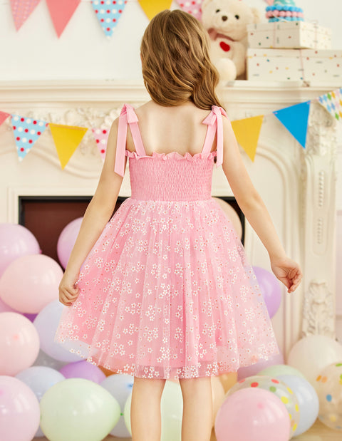 Arshiner Toddler Girl Tutu Dress Summer Bow-Tie Straps Dresses