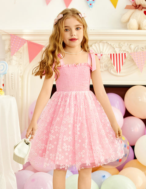 Arshiner Toddler Girl Tutu Dress Summer Bow-Tie Straps Dresses