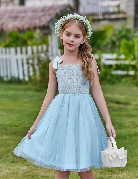 Arshiner Toddler Girl Tutu Dress Summer Bow-Tie Straps Dresses