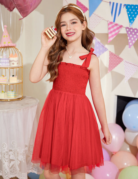 Arshiner Toddler Girl Tutu Dress Summer Bow-Tie Straps Dresses