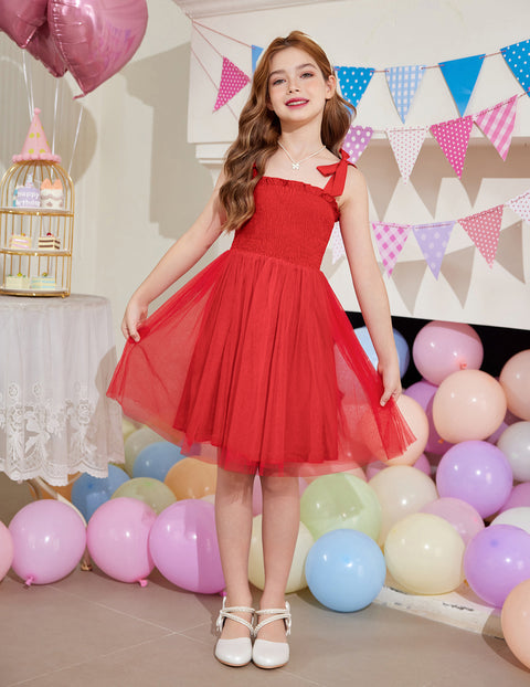 Arshiner Toddler Girl Tutu Dress Summer Bow-Tie Straps Dresses