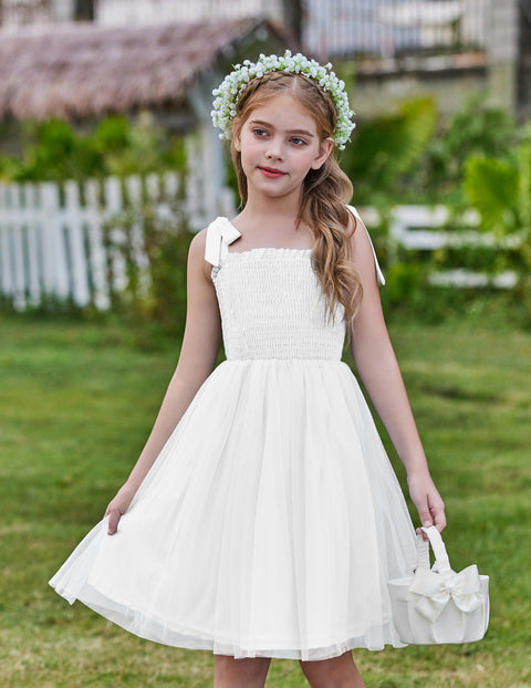 Arshiner Toddler Girl Tutu Dress Summer Bow-Tie Straps Dresses