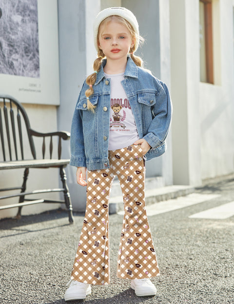 Arshiner Toddler Girl 2 Piece Outfits Tank Tops and Flare Leggings Pant Set