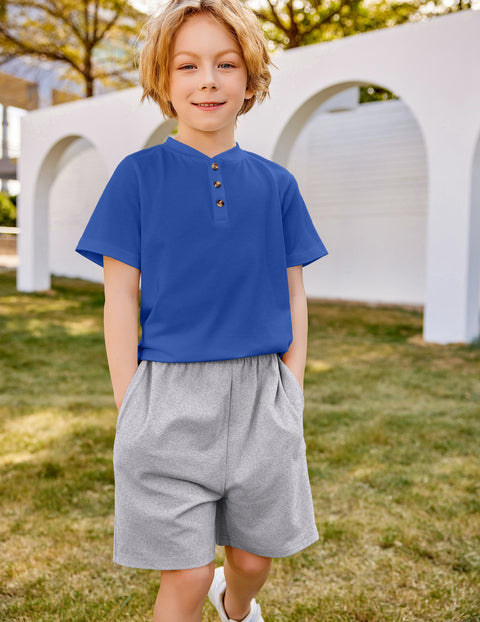 【5-12Y】Arshiner Boys Sets Short Sleeve Tee and Shorts